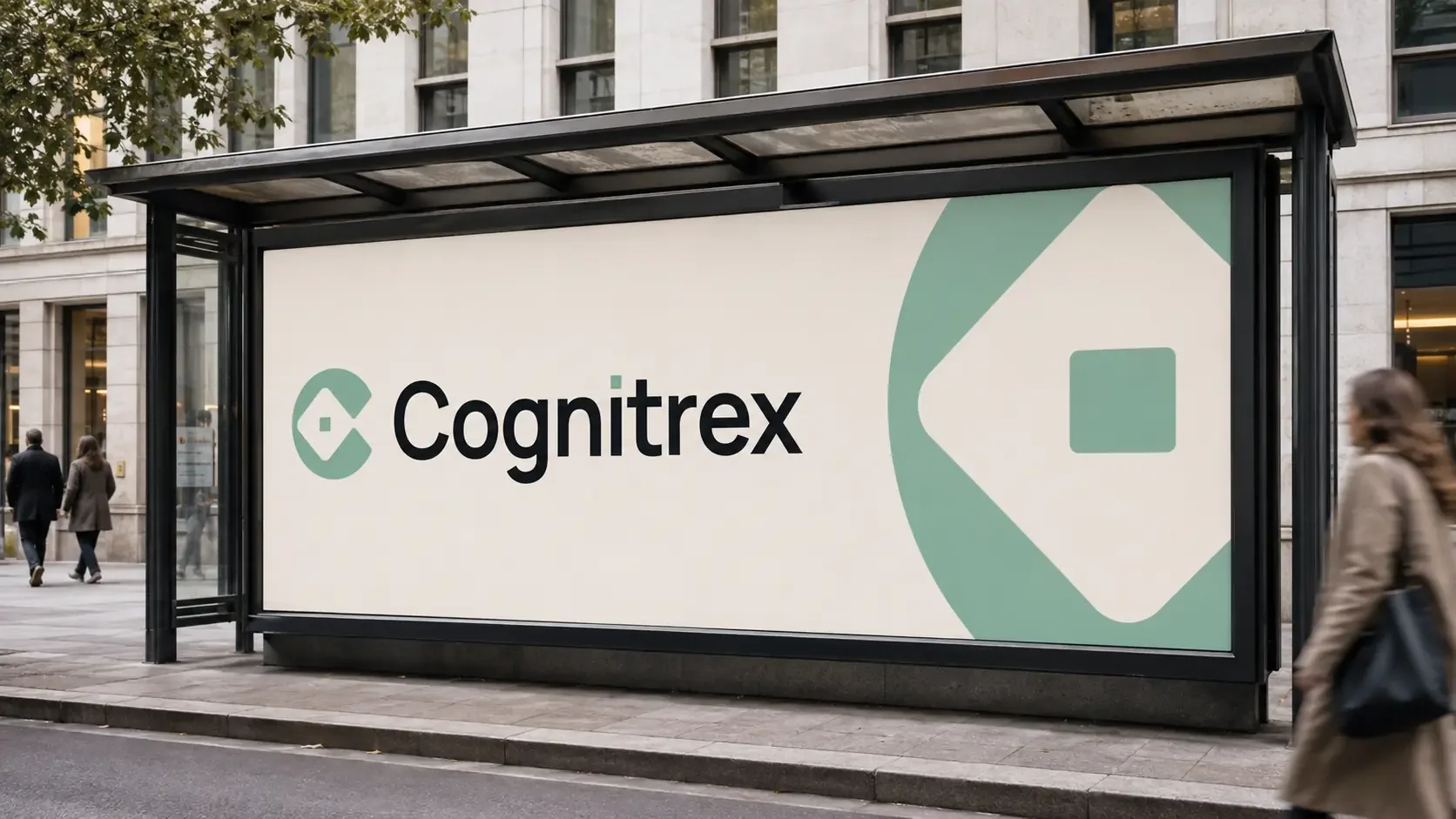 Cognitrex visual identity applied to an outdoor campaign