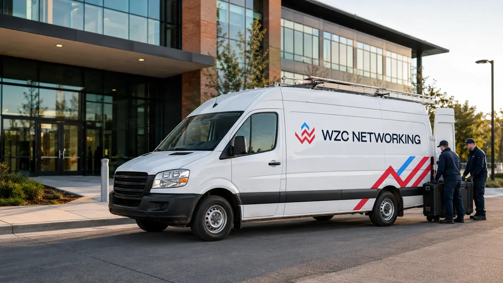WZC Networking fleet vehicle carrying the redesigned identity